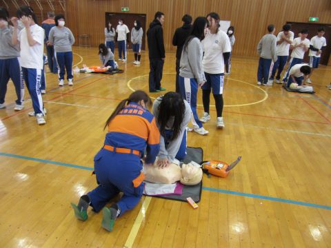 野田市消防団による救命講習の画像