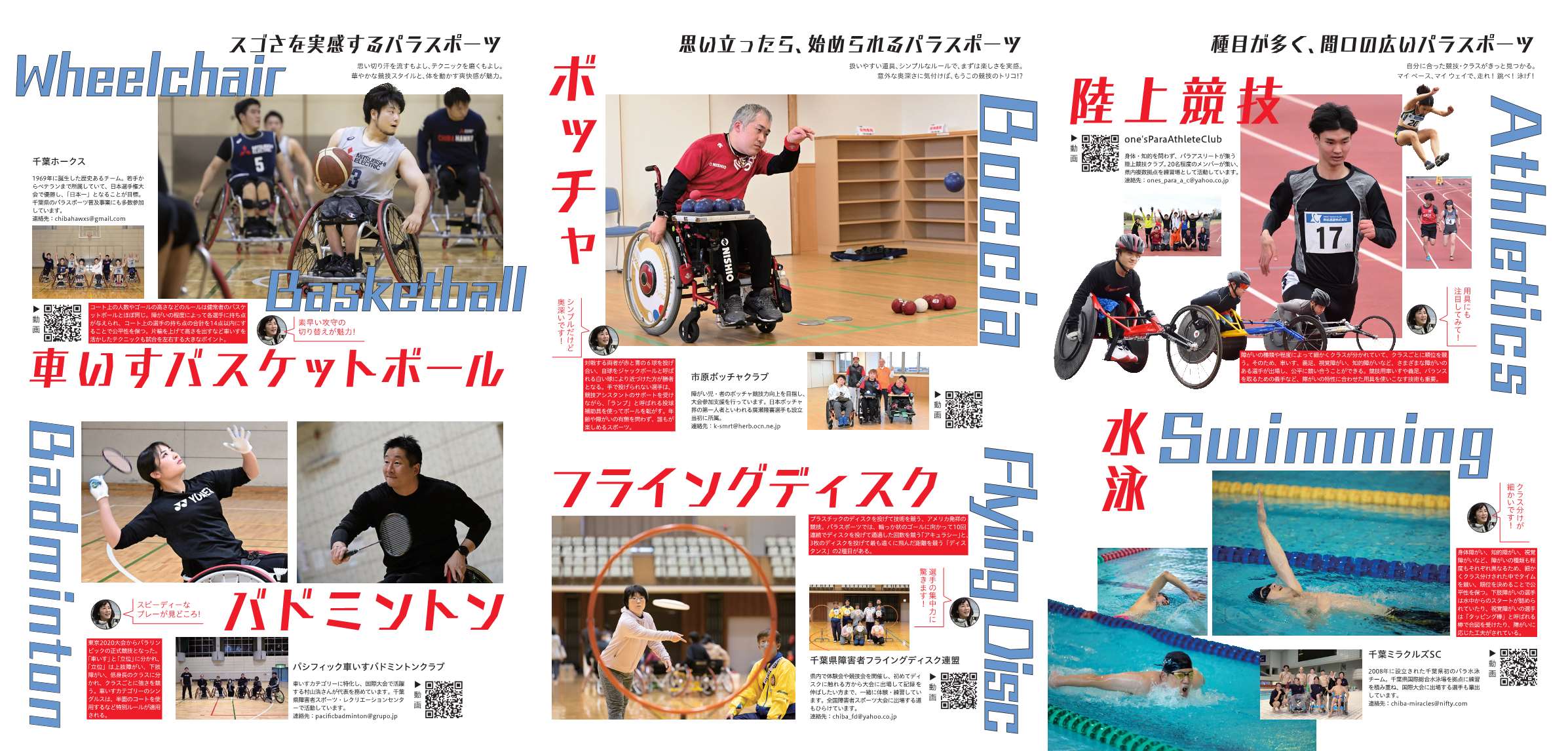 「ひらけちばのパラスポーツ」リーフレット中面