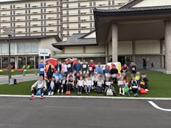 ゴール後の記念撮影