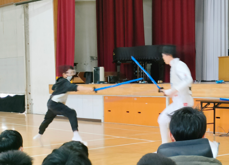 日本代表選手に挑戦するチャレンジマッチ、君津市立八重原小学校