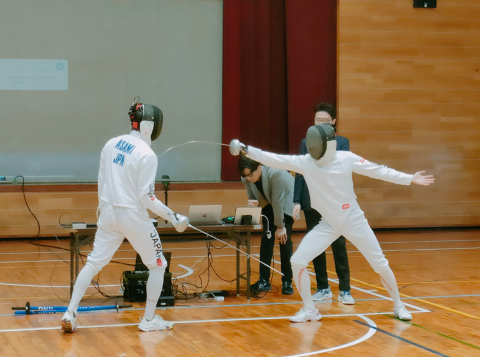 日本代表選手によるフェンシングデモンストレーション