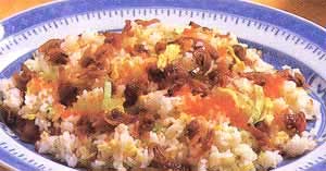 あさりとトビッ子レタス入り炒飯の画像