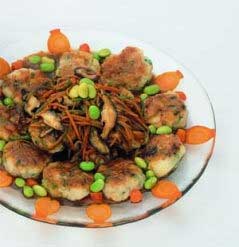 和風カレーあんのお魚ハンバーグ