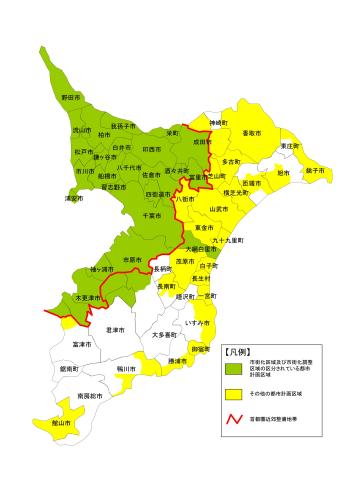 都市計画区域図（平成28年7月1日現在）