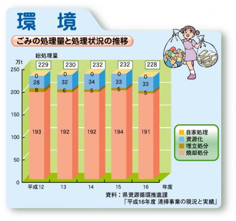 ごみの処理量と処理状況の推移