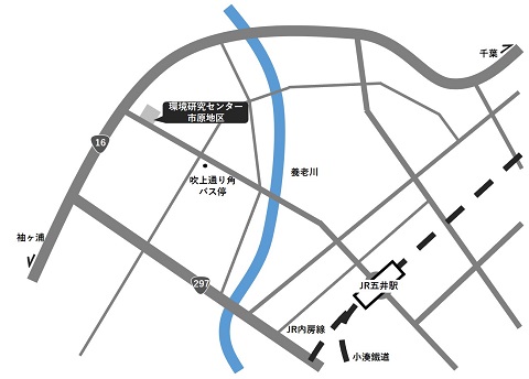 環境研究センター市原地区位置図