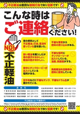 不正軽油防止啓発チラシのオモテ