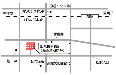 旭県税事務所の地図
